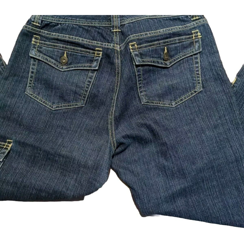 Jeanstar Size 8 Capri Medium Wash Blue Jeans Pants straight leg 32" W High Waist - Picture 10 of 16
